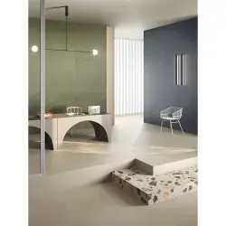 VitrA 120x120, Resincrete, Micro Terrazzo, Fon, Fango, R10
