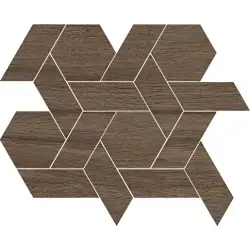 VitrA 40x40, Woodart, Kesme Mozaik, Koyu Meşe, R10A