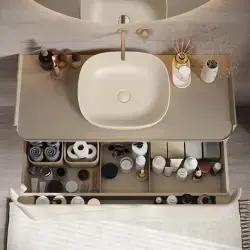 VitrA Outline Çanak lavabo, 46x41 cm Mat Kum Beji — 5994B422-0016 uygulama örneği