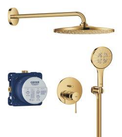 GROHE Essence Rainshower Mono 310 ile ankastre duş sistemi Altın Cool Sunrise