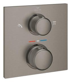 GROHE Allure Thermostat for concealed installation with 2-way diverter Antrasit Brushed Hard Graphite