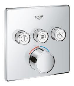 GROHE SmartControl 3 valfli akış kontrollü ankastre duş bataryası Krom 29149000