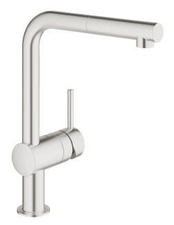 GROHE Minta Tek kumandalı eviye bataryası Supersteel Infinity Kaplama 32168DC0