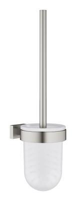 GROHE Essentials Cube Tuvalet fırçası seti Supersteel Infinity Kaplama