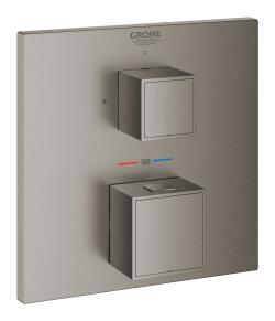 GROHE Grohtherm Cube Ankastre termostatik banyo bataryası Antrasit Brushed Hard Graphite