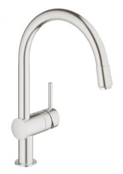 GROHE Minta Tek kumandalı eviye bataryası Supersteel Infinity Kaplama 32918DC0