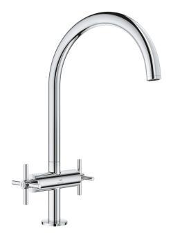 GROHE Atrio Çift kumandalı eviye bataryası 1/2“ L boyut Krom
