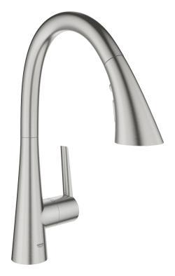 GROHE Zedra Tek kumandalı eviye bataryası Supersteel Infinity Kaplama 32294DC2