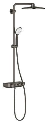 GROHE Duvara monte termostatik bataryalı duş sistemi Antrasit Hard Graphite