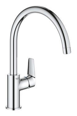 GROHE BauEdge Tek kumandalı eviye bataryası Krom 31367001