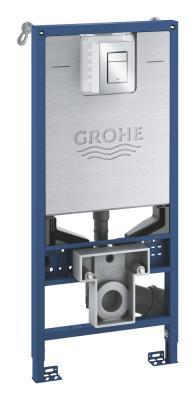 GROHE Rapid SLX 3ü 1 arada WC gömme rezervuar seti, 1.13 m montaj yüksekliği Krom XS