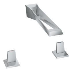 GROHE Allure Brilliant 3 delikli duvardan lavabo bataryası Paslanmaz Çelik Brushed Stainless Steel
