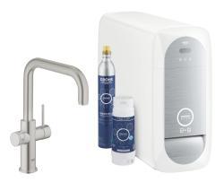 GROHE Blue Home U-çıkış uçlu başlangıç kiti Supersteel Infinity Kaplama