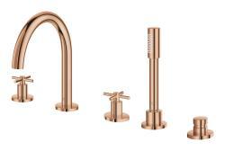 GROHE Atrio 5 delikli küvet bataryası Bronz Warm Sunset 29408DA0