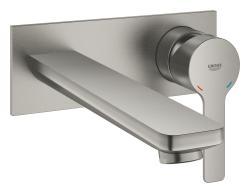 GROHE Lineare İki delikli lavabo bataryası L-Boyut Supersteel Infinity Kaplama