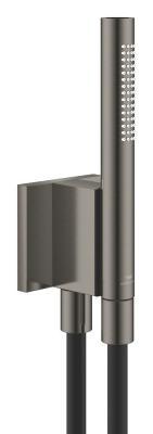GROHE Rainshower Aqua Stick el duşu seti, 2 fonksiyonlu, duş hortumu ve manyetik duvar askısı ile Antrasit Brushed Hard Graphite