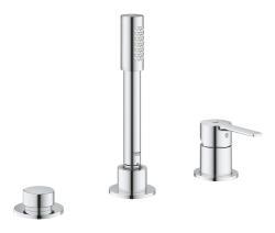 GROHE Lineare Üç delikli tek kumandalı banyo kombinasyonu Krom