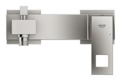 GROHE Eurocube Tek kumandalı banyo bataryası Supersteel Infinity Kaplama
