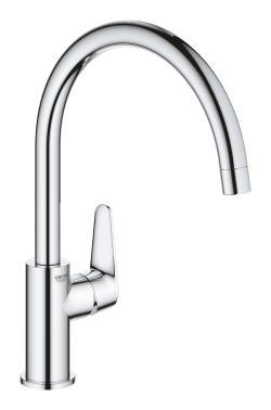 GROHE BauCurve Tek kumandalı eviye bataryası Krom 31536001