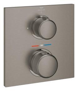 GROHE Allure Tek valfli akış kontrollü, ankastre termostatik duş bataryası Antrasit Brushed Hard Graphite