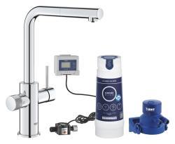 GROHE Blue Pure Minta Çekilebilir musluklu başlangıç kiti Krom