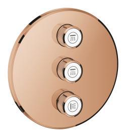 GROHE Grohtherm SmartControl Üç valfli akış kontrollü kumanda Bronz Warm Sunset