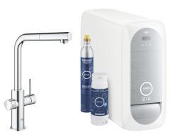 GROHE Blue Home Çekilebilir çıkış uçlu L tipi çıkış ucu başlangıç kiti Krom