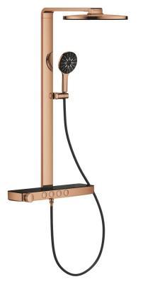 GROHE Rainshower Aqua Pure Duvara monte termostatik bataryalı duş sistemi Bronz Warm Sunset 100964DA00