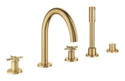 GROHE Atrio 5 delikli küvet bataryası Altın Brushed Cool Sunrise 29408GN0