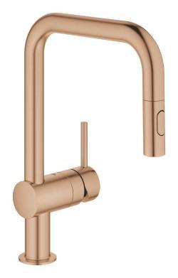 GROHE Minta Tek kumandalı eviye bataryası Bronz Brushed Warm Sunset 32322DL2