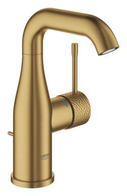 GROHE Essence Tek kumandalı lavabo bataryası M-Boyut Altın Brushed Crafted Cool Sunrise