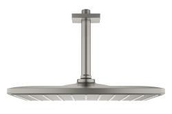 GROHE Rainshower Mono 310 Cube Tepe duşu seti 142 mm, tek akışlı Paslanmaz Çelik Satin Steel