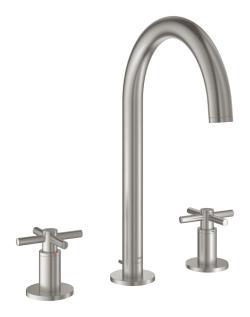 GROHE Atrio 3 delikli lavabo bataryası L-Boyut Supersteel Infinity Kaplama 20643DC0