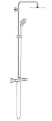GROHE Euphoria System 210 Duvara monte termostatik bataryalı duş sistemi Krom