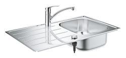 GROHE Eurosmart Eviye ve batarya seti Paslanmaz Çelik Brushed Stainless Steel