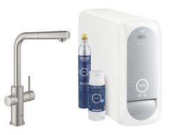 GROHE Blue Home Çekilebilir çıkış uçlu L tipi çıkış ucu başlangıç kiti Supersteel Infinity Kaplama