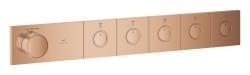 GROHE Grohtherm Aqua Tiles 5 valfli ankastre termostatik batarya Bronz Warm Sunset