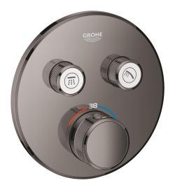 GROHE Grohtherm SmartControl Çift valfli akış kontrollü, ankastre termostatik duş bataryası Antrasit Hard Graphite 29119A00