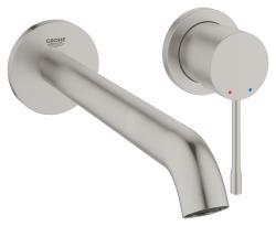 GROHE Essence İki delikli lavabo bataryası L-Boyut Supersteel Infinity Kaplama 29193DC1