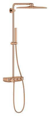 GROHE Euphoria SmartControl System 310 Cube Duvara monte termostatik bataryalı duş sistemi Bronz Warm Sunset