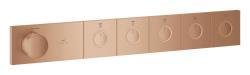 GROHE Grohtherm Aqua Tiles 5 valfli ankastre termostatik batarya Bronz Brushed Warm Sunset