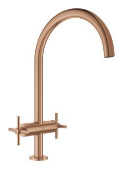 GROHE Atrio Çift kumandalı eviye bataryası 1/2“ L boyut Bronz Brushed Warm Sunset