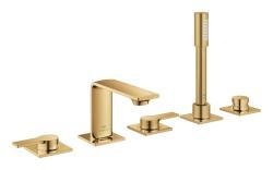 GROHE Allure 5 delikli küvet bataryası Altın Cool Sunrise