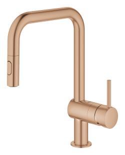 GROHE Minta Tek kumandalı eviye bataryası Bronz Brushed Warm Sunset 32322DL2