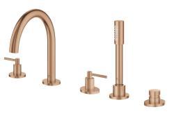 GROHE Atrio 5 delikli küvet bataryası Bronz Brushed Warm Sunset 29407DL0