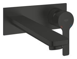 GROHE Lineare İki delikli lavabo bataryası L-Boyut Siyah Matt Black