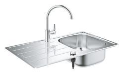 GROHE Bau Eviye ve batarya seti Paslanmaz Çelik Brushed Stainless Steel