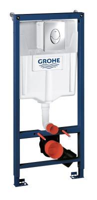 GROHE Rapid SL 3ü 1 arada WC gömme rezervuar seti, 1.13 m montaj yüksekliği Krom XS