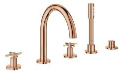 GROHE Atrio 5 delikli küvet bataryası Bronz Warm Sunset 29408DA0