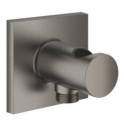 GROHE Rainshower Aqua Metal wall shower union with integrated hand shower holder Antrasit Brushed Hard Graphite